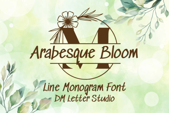 Arabesque Bloom Split Monogram: Elegant Design Meets Timeless Style