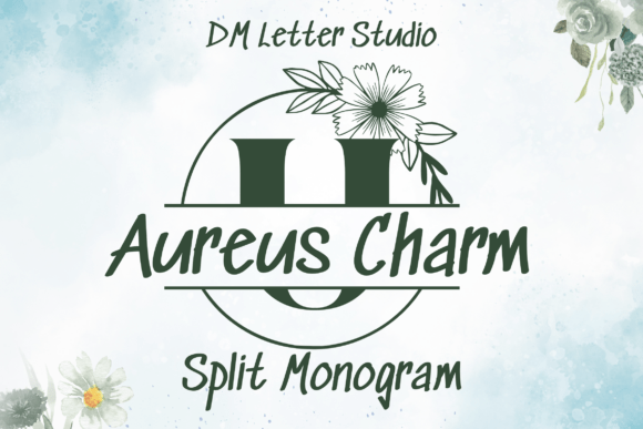 Elegant Typography Meets Personalization: Exploring Aureus Charm Split Monogram Font