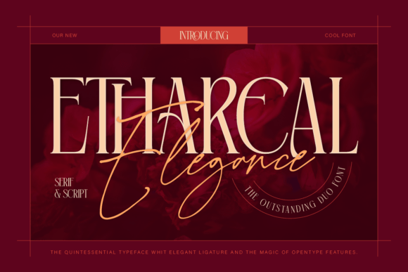 Ethereal Elegance: A Harmonious Duo Font for Timeless Design