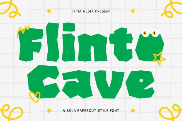 Flinto Cave: A Bold Papercut Font for Creative and Playful Design Projects