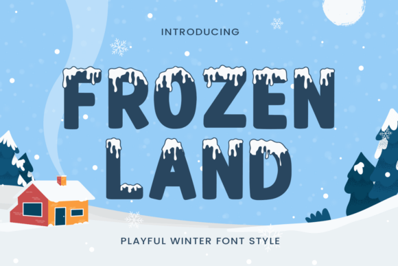 Frozenland: A Snowy Font for Festive Designs