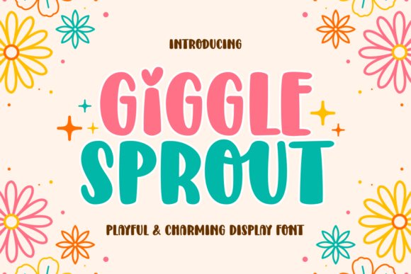 Giggle Sprout: A Joyful Display Font for Creative Projects