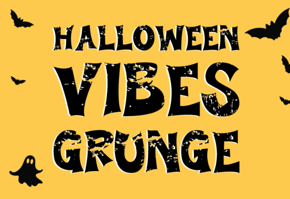 Halloween Vibes Grunge: A Bold Typeface for Spooky Season Design