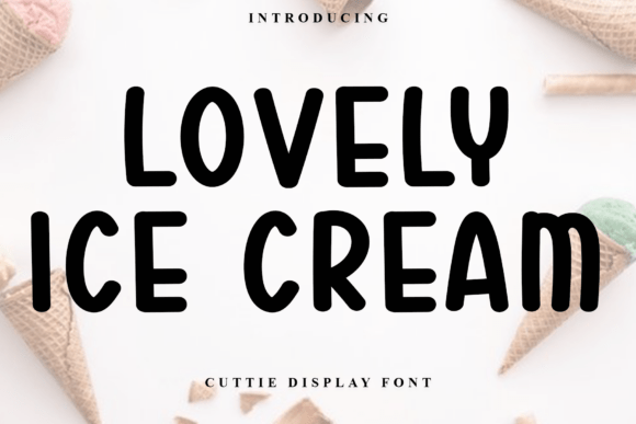 Lovely Ice Cream: A Festive Typeface for Creative Holiday Designs