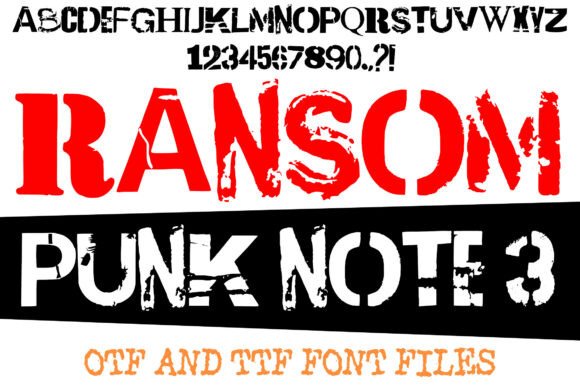 Ransom Punk Note 3: A Typeface for Bold, Rebellious Design