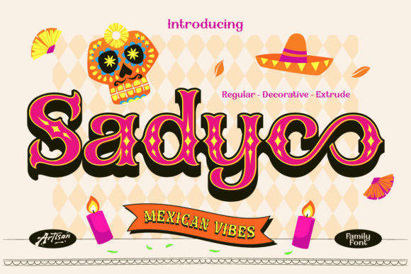 Sadyco: A Bold Font for Festive Designs