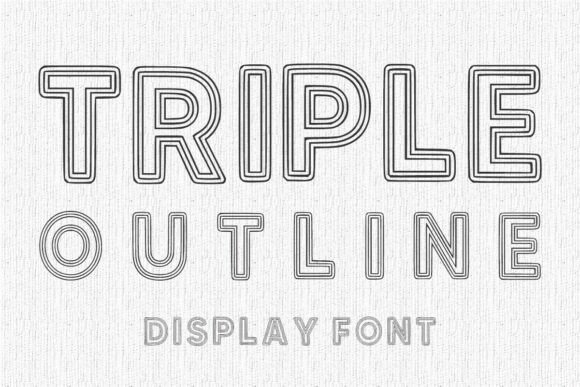 Triple Outline: A Modern Display Font for Dynamic Design Projects